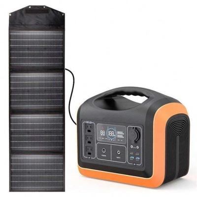 China 110V-240V Portable Solar Power Station with LiFePO4 Battery and Solar Panel for sale