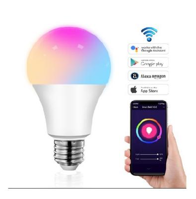 China Remote Control RGBW Smart Bulb with Wifi Connectivity and Aluminum Lamp Body Material for sale