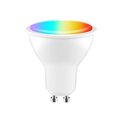 China 25000 Hours Lifespan Dimmable and Tunable White RGB Color Changing WiFi GU10 Smart Bulb for sale