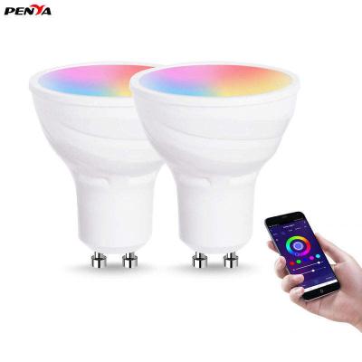 China Multi Color Dimmable GU10 CCT RGB LED Spotlight with 5W Power and Aluminum PCC Material for sale