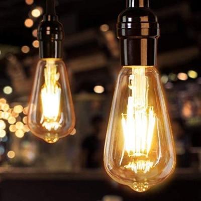 Chine L'alimentation en courant alternatif Vintage Amber Glass ST19 ampoule à LED Dimmable 40W Remplacement de bougie chaude Base moyenne à vendre