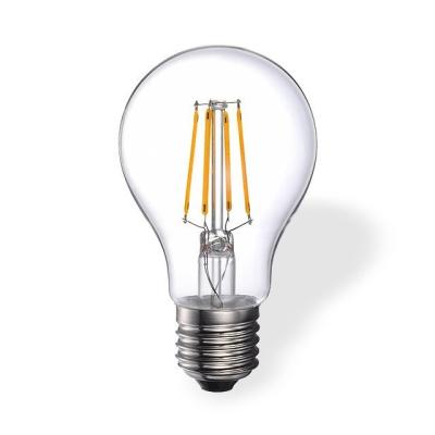 China Glass Cover A60 Led Filament Lamp Light E27 Base Type 4w6w8ww Edison Led Light Bulbs for sale