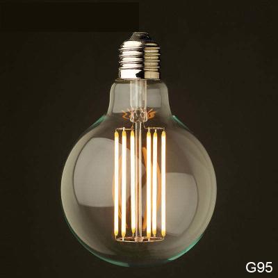 Chine 110 lm/w E26 E27 9W G125 G95 ampoule à incandescence à LED avec fonction éteignable et verre ambre à vendre