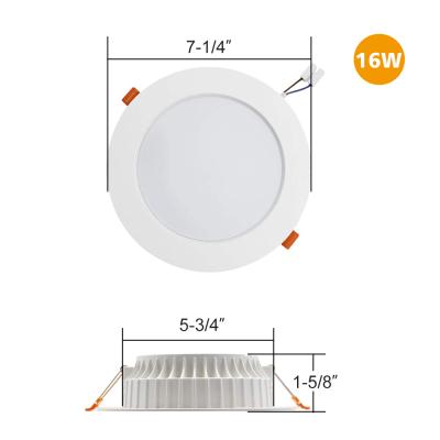 China Modern 6 Pack 16W Slim LED Downlight With LED Driver, Dimmable Retrofit Recessed Lighting, No Junction Box for sale