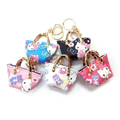 China Van het het Leermuntstuk van het Debossedembleem Pu de Houder Mini Handbag Keychain For Ornaments Te koop