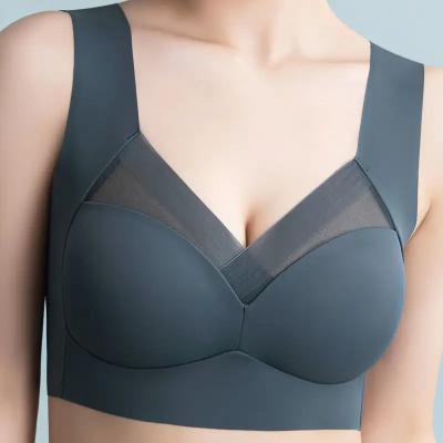 China Wholesale QUICK DRY bras for women seamless plus size bra top full coverage skin fat Comfortable Female Bralette wireless back for sale