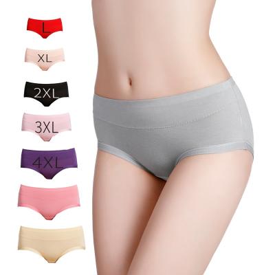 China Wholesale Women's Breathable Stretch Fiber Modal Mid-Rise Bamboo Panties Plus Large Size Extra Wide Plus Size Women's Underwear for sale