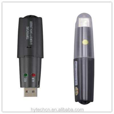 China HT-160 Temperature and Humidity Usb Temperature Data Logger -40~105C 0 to 100% RH Lithium 3.6V 0.1% RH 23g for sale