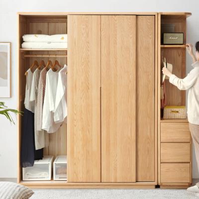 China Modular Closet Wardrobes Sliding Doors Solid Wood Design (Other) Free Adjustable DEJING LATEST DESIGN for sale