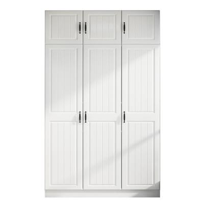 China Buying White Wooden Wardrobe European Style Bedroom Furniture Set (Other) Adjustable Online Wardrobe From DEJING for sale