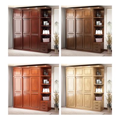 China (Other)DEJING Design Adjustable High Quality Luxury American View of Wardrobe Soild Wood Furniture Bedroom Wardrobe for sale