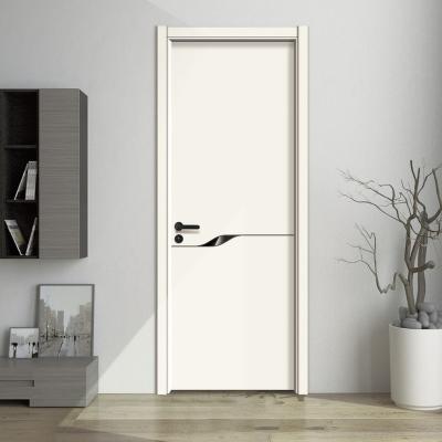 China Latest Simple Design Commerical Room Waterproof Interior MDF Melamine Doors White Interior Wood Doors for sale