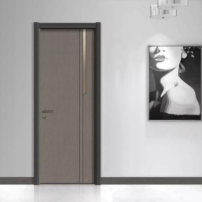 China MDF Interior Door Waterproof Modern Style Apartment House Commercial Building Wooden Door for sale