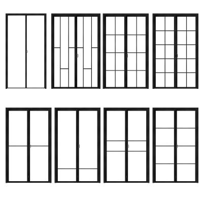 China Waterproof High Quality Double Entry Solid Doors Main Double Entry Glass Interior Door For House for sale