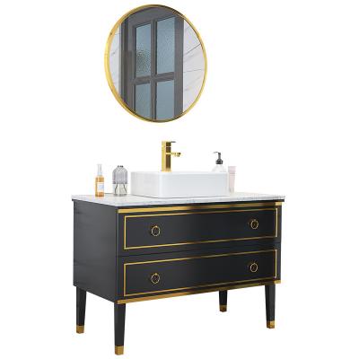 China Modern Eco-friendly Luxury New Design Waterproof Bathroom Mirror Cabinets Hotel Bathroom Vanity for sale