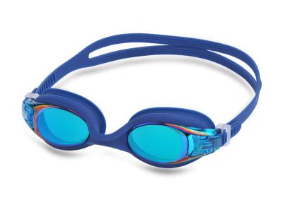 China PC Lens Mirrored Prescription Swim Goggles , Double Tier Strap Adult Swim Goggles for sale