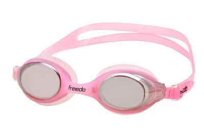 China PC  Lens Mirrored Swim Goggles Silicone Frame Material Sports Prescription Glasses for sale