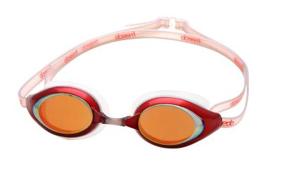 China Mirror Coated Professional Swimming Goggles With Prescription Lenses UV Protection for sale