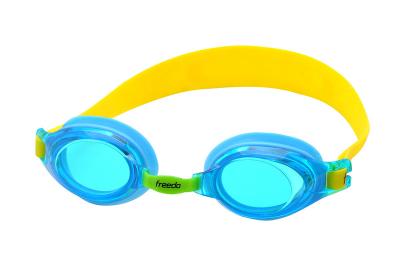 China Bezzee childrens swimming goggles With Single Colourful Silicone Strap for sale