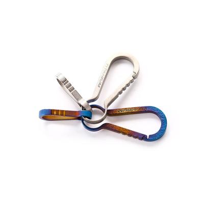 China CNC Machining Titanium Metal Parts Alloy EDC Key Chain For Outdoor Hiking Camping Tent for sale