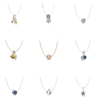 China Original CLASSIC 925 Sterling Silver Necklace Fashion Hot Selling Rose Gold Style Pandorar Women's Jewelry Gift Set for sale