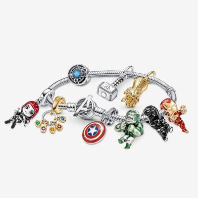 China 2022 High Quality Factory Wholesale Charm Fit Bracelet CLASSIC 925 Sterling Silver Jewelry Marvel Avengers for sale