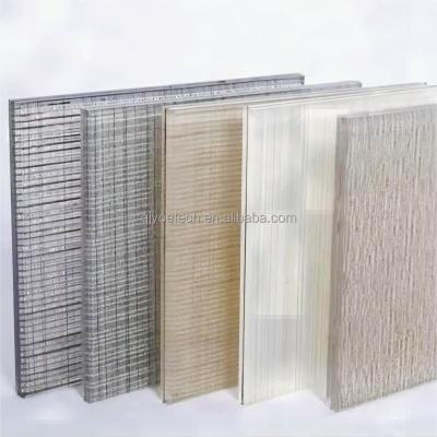 China Building Safety Glass Fabric Mesh Laminated Glass with Solid Structure Custom Design for sale