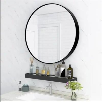 China Decoration Thin Black Aluminum Frame Smart Backlit LED Bathroom Wall Vanity Mirrors for sale