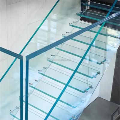 China Security Function Laminated Safety Glass Staircase for Customized Interior Decoration for sale