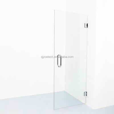 China Chrome Adjustable Hinged Single Frameless Shower Door for Bathroom Living Room SAMPLE for sale