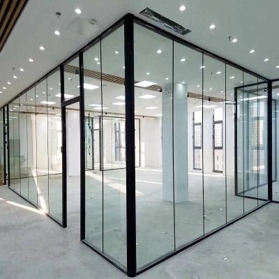 China Home Office Full Height Soundproof Glass Wall Office Partition with Blind and 2mm-19mm Thickness for sale