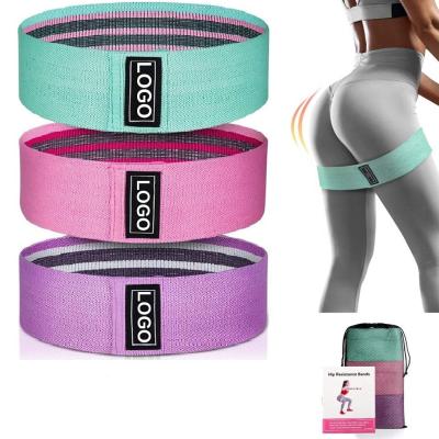 China Shenzhen Portable Factory Custom Logo Booty Bands For Women Cloth Resistance Bands for sale