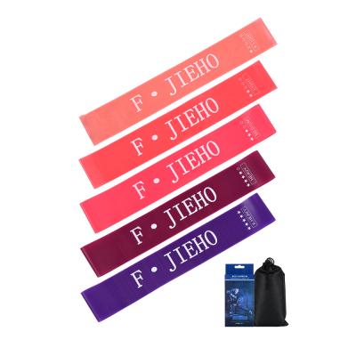 China 5 Set Durable Factory Customized Mini LOGO Fitness Home Resistance Band for sale