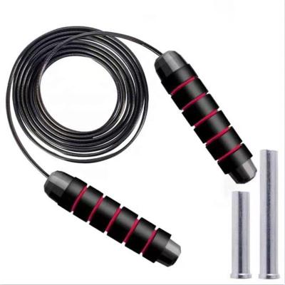 China Customized Durable LOGO Exercise Jump Rope PVC Weighted Steel Jump Ropes for sale