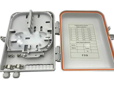 China FTTH Telecommunication 1 x 16 Distribution Box 16 Core FDB Optical Terminal Box White for sale