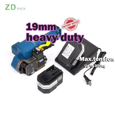 China Fabriek Outlet 12-19mm semi-automatische handheld handmatige batterij aangedreven plastic PP PET verpakkingsgereedschap Strapping Machine Te koop