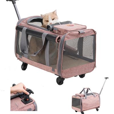 China Premium Folding Buggy Pet Walker Travel Big Wheels Design Small Animals High Quality Pet Stroller for sale