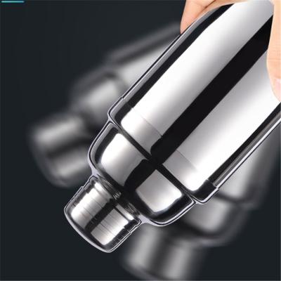 China Amazon Success Stainless Steel Cocktail Shaker 25oz (750ml) Disposable Custom Bar Tools Built-in Bartender Strainer Martini Shaker Cup for sale