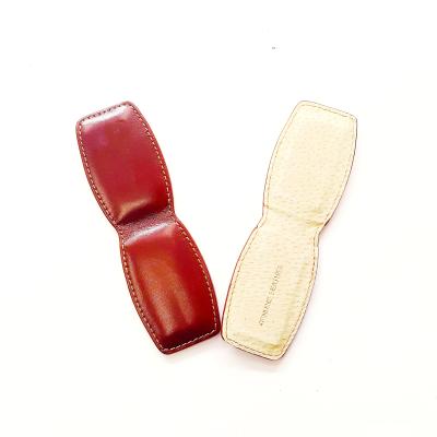 China Eco-Friendly Manufacturing Front Pocket Genuine Leather Money Magnetic Clip for sale