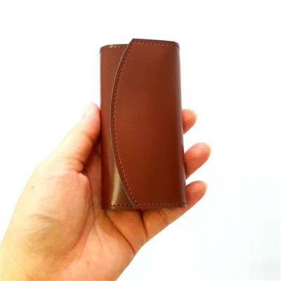 China Top Quality - Lychee Pattern Litchi Pocket Key Car Low Price Genuine Leather Smart Key Holder Custom Leather Key Wallets for sale