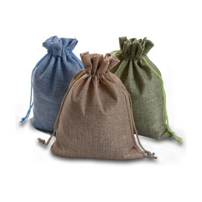 China Customize Print Natural Jute Eco-Friendly Logo Eco-Friendly Drawstring Bags for sale