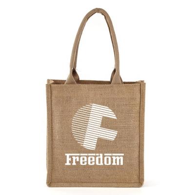 China Eco - Friendly Customized Printing Jute Cheap Bag For Promotion for sale