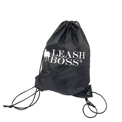 China Custom Logo Printed Reusable Drawstring Bags Eco - Friendly Polyester Gym Bags for sale