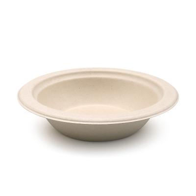 China 100% Compost Bagasse 12 16 32 48 Biodegradable Bagasse Salad Bowl Sugarcane Bagasse Ice Cream Takeaway Bowl Within 90 Days for sale