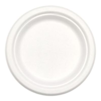 China 100% Compost Microwave Greaseproof Pure Bagasse Biodegradable Customizable Within 90 Days 6 Inches Made Paper Plate Eco Friendly Party for sale