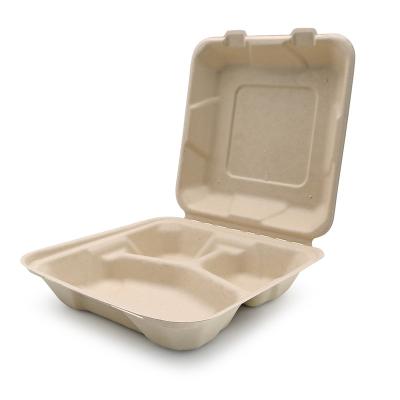 China 900ml Custom Recyclable 8 Inch Microwave Eco Safe Greaseproof Bagasse Biodegradable To Go Breakfast Bowls Restaurant for sale