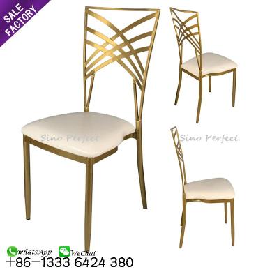 China Manufacturer New Modern Design Iron Wedding Antique White Cross Dining Back Chairs For Restaurant Cafe for sale