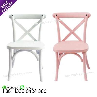 China China factory wholesale kids plastic crossback chair hotel chair cross back chair kids for wedding event for sale