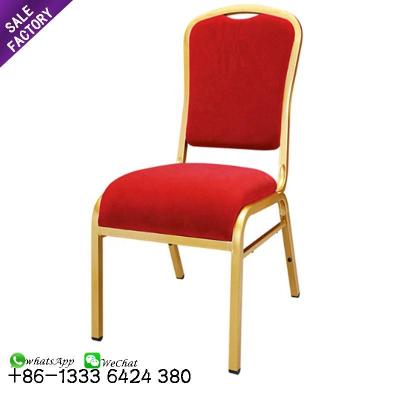 China China factory supply hotel chair quality modern furniture metal iron tupe gold banquet hotel stackable chair for wedding for sale