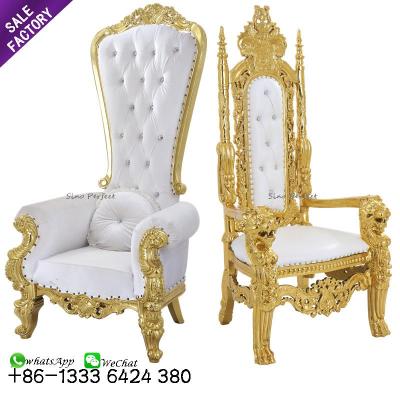 China Foshan China Modern Luxury Hotel Wedding Hall Royal King and Queen Throne Chairs Banquet Furniture for sale